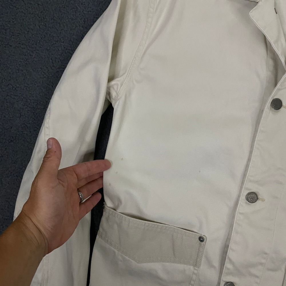 RRL Ralph Lauren Chore Jacket FITS Mens SMALL Canvas Corduroy Collar Barn Coat - Picture 5 of 16